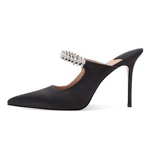 MIRAAZZURRA Rhinestone Bow Ankle Strap Sandal